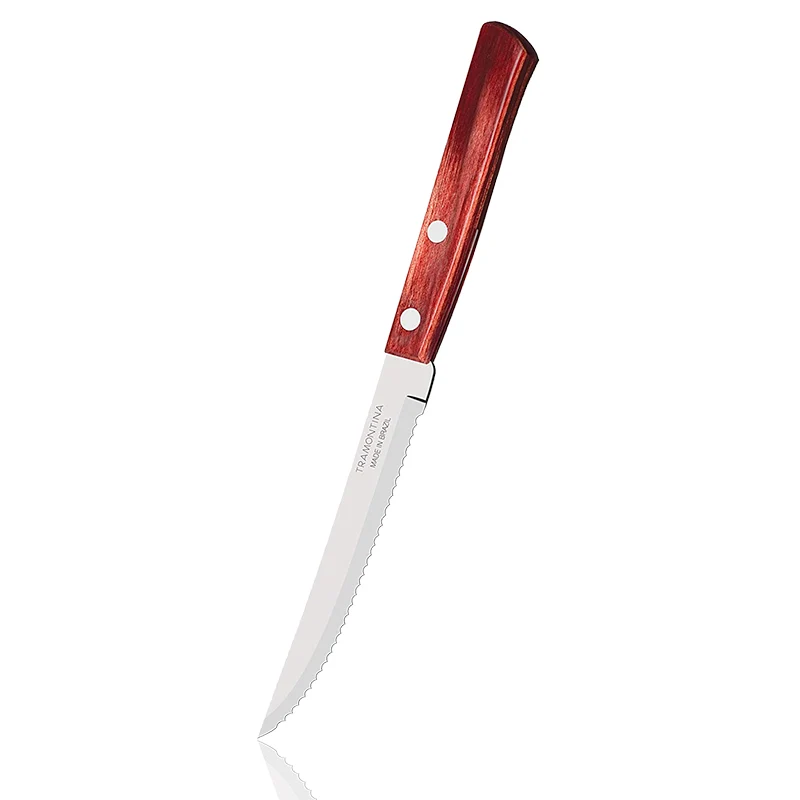Tradicional Coltello Bistecca In Acciaio Inox - Poliwood - Set 6 Pz