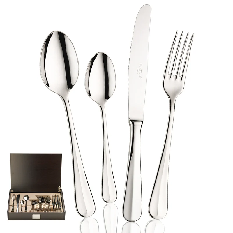 Baguette Servizio Posate In Acciaio Inox - Set 24 Pz