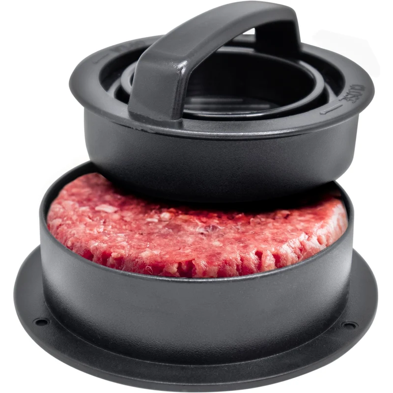 Prensa para Hamburguesas Caseras Apilable – 3 Funciones en 1