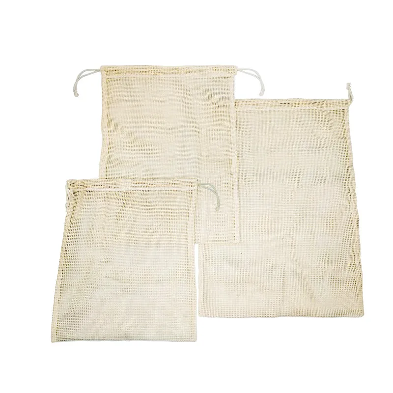 Set de Bolsas de Rejilla 100% Algodón Orgánico