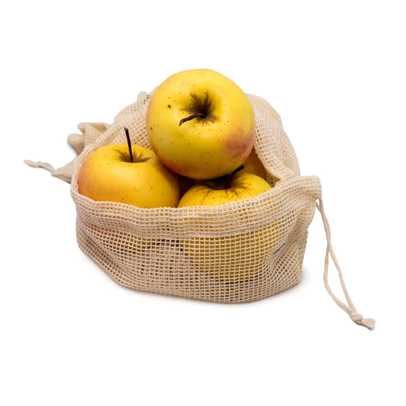 Set de Bolsas de Rejilla 100% Algodón Orgánico