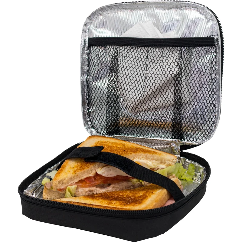 Bolsa Isotérmica Reutilizable para Sándwich Negra