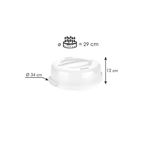 Porta Torte Basso Con Tavoletta Refrigerante Ø 34 Cm "Delicia"