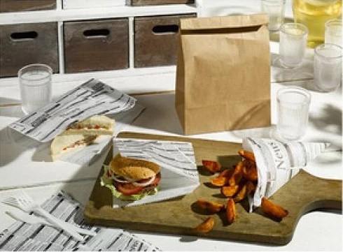Busta per hamburger aperta due lati stampa giornale cm.16x18 pz.1000