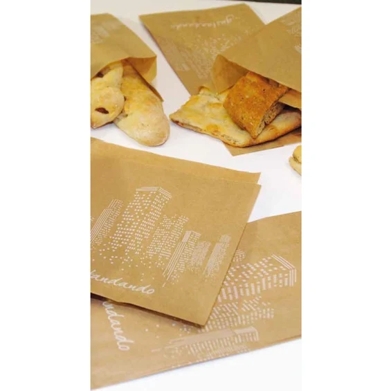 Sacchetti carta cell.antigrasso avana gustandando cm.14+10x30 pz.1000