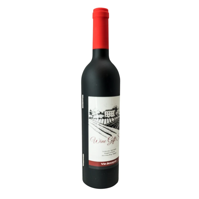 Set de Accesorios para Vino – Estuche Botella con Sacacorchos y Vertedor