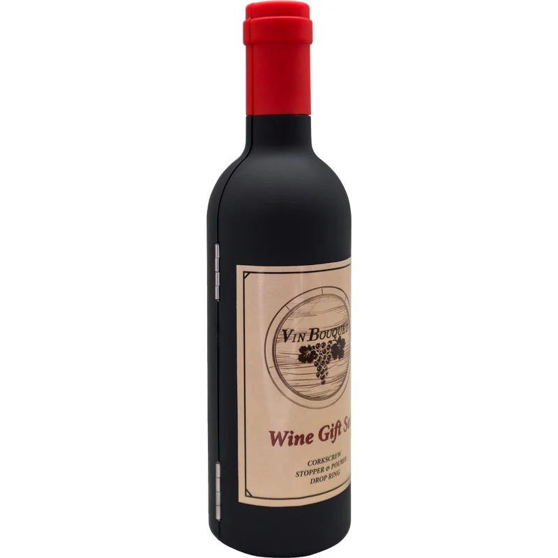 Set Regalo de Vino – Estuche Botella con Descorchador y Tapón
