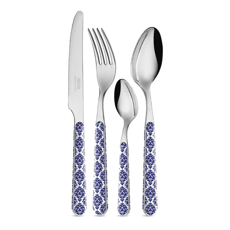 Set 24 pezzi - Damascato Blu BD14041BW