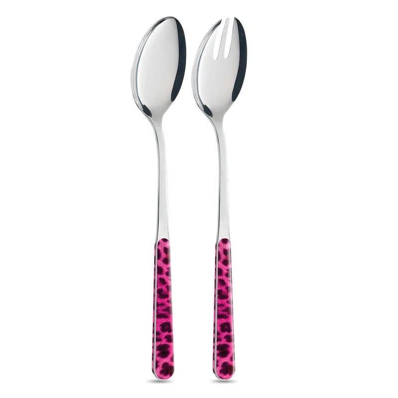 Coppia Insalata - Animalier Leopardato Rosa BD14002P