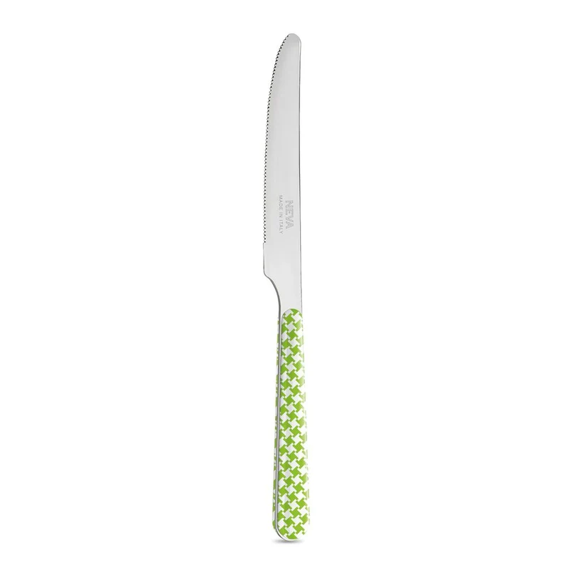 Coltello Tavola - Pied de Poule Verde BD14016G