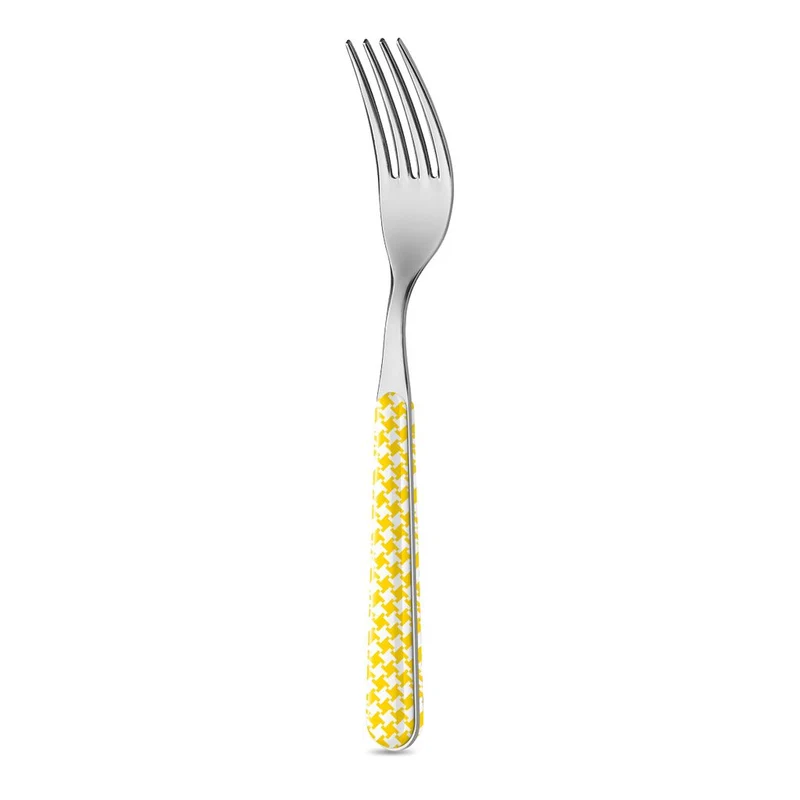 Forchetta Tavola - Pied de Poule Giallo BD14016Y