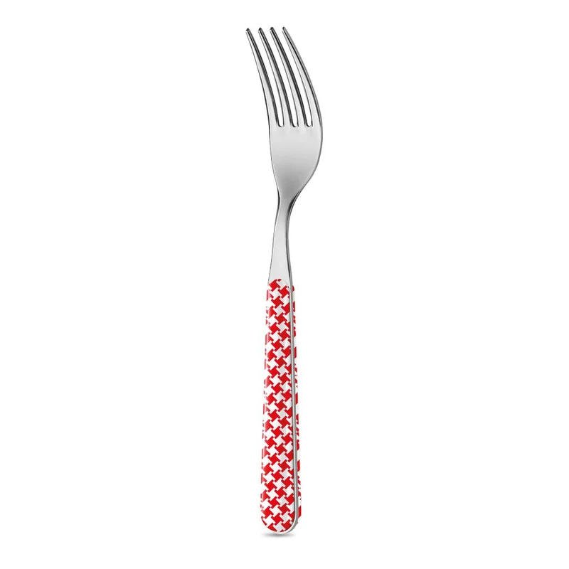 Forchetta Tavola - Pied de Poule Rosso BD14016R