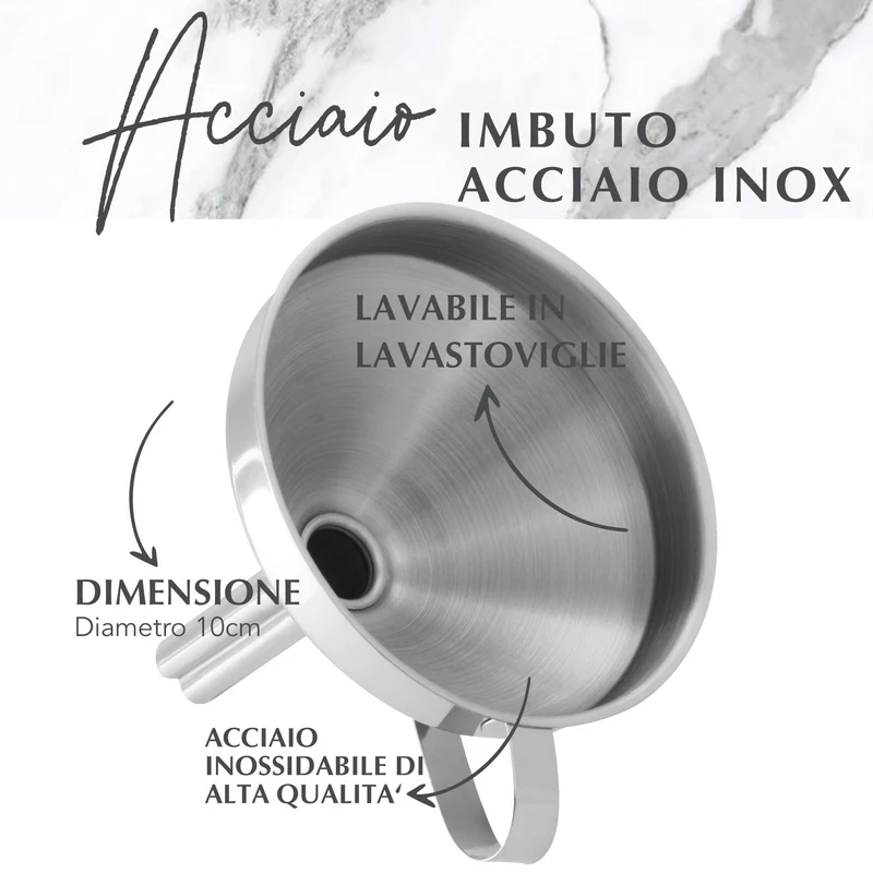 Imbuto da cucina Ø10 cm, in acciaio inox