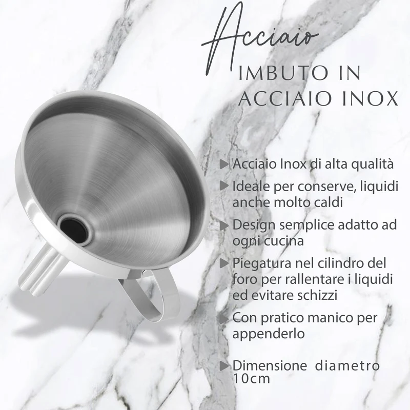 Imbuto da cucina Ø10 cm, in acciaio inox