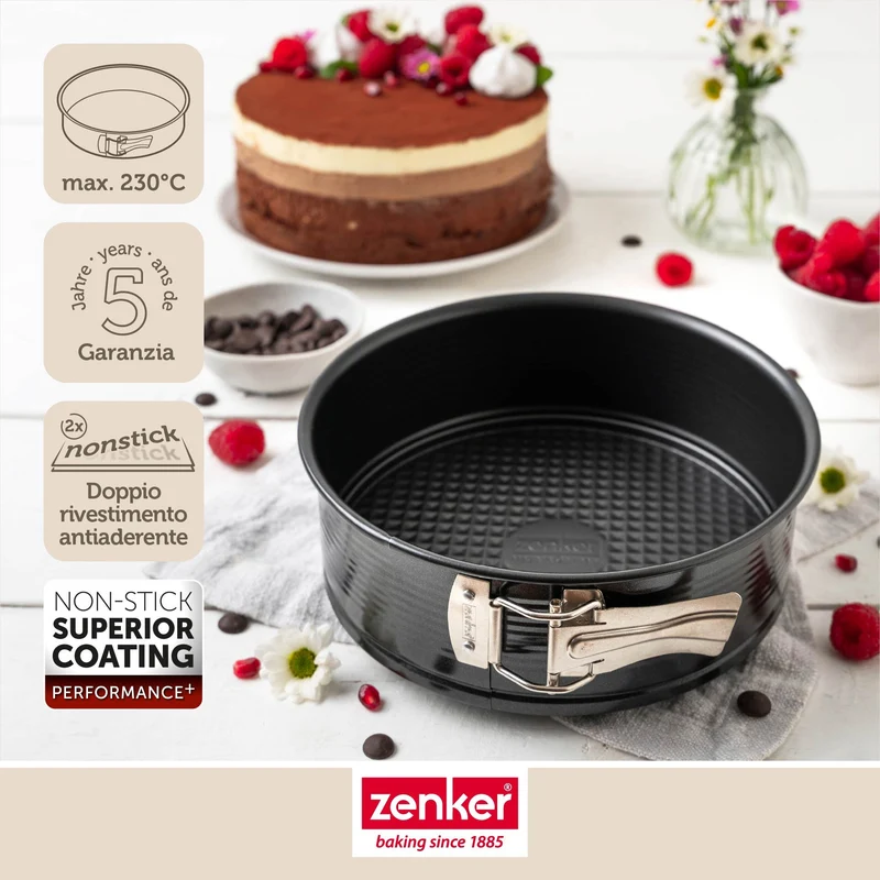 Tortiera con cerniera, Ø20 cm, Linea Perfect Black