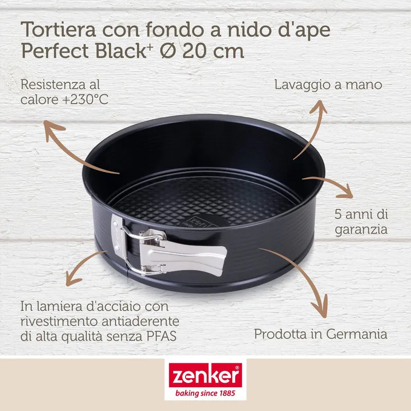 Tortiera con cerniera, Ø20 cm, Linea Perfect Black