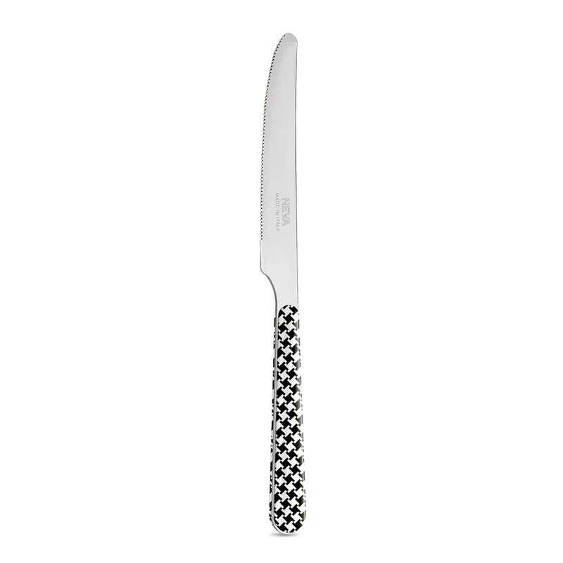 Coltello Tavola - Pied de Poule Nero BD14016K
