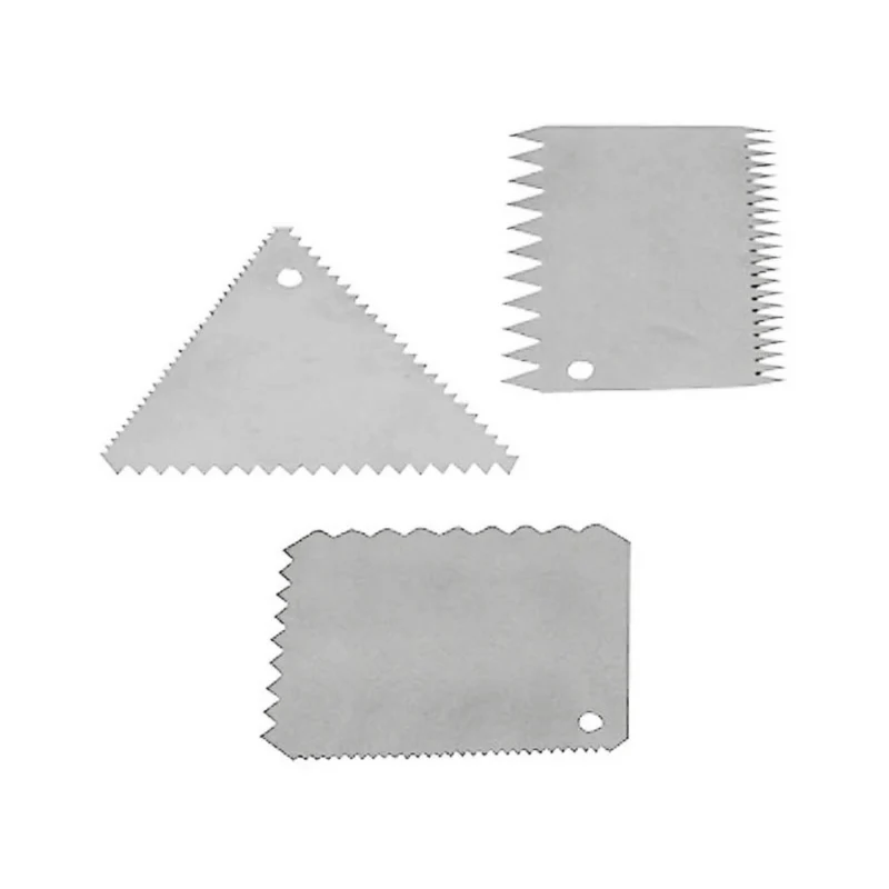 Raschietto inox cm.10x10 a pettine 3 pezzi