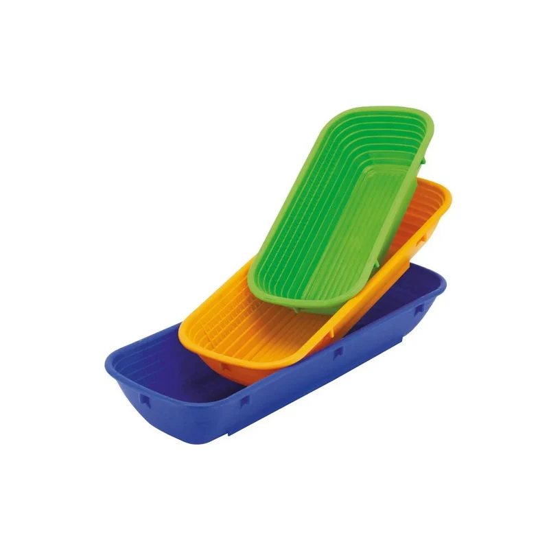 Cestino lievitazione impasto cm.27x12 h.6.5 rettangolare gr.500 verde