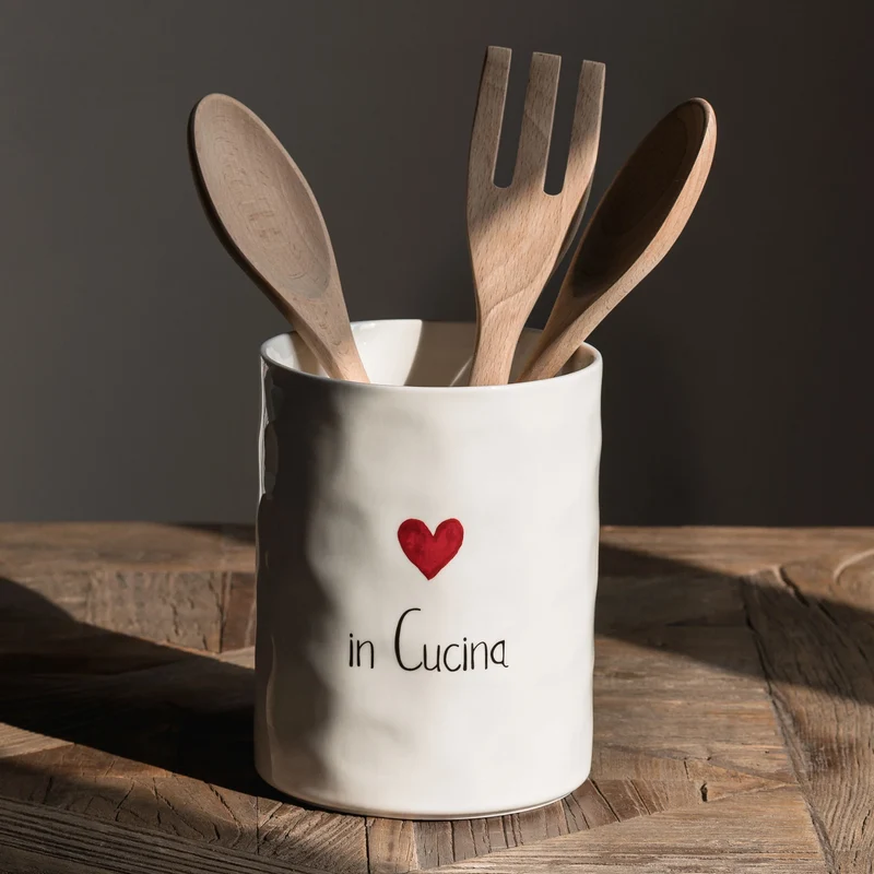 Portamestoli e posate "In Cucina" con cuore
