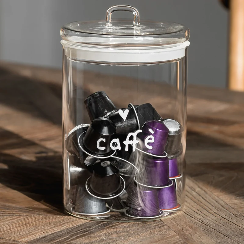 Barattolo Caffè con cuore 12 cm