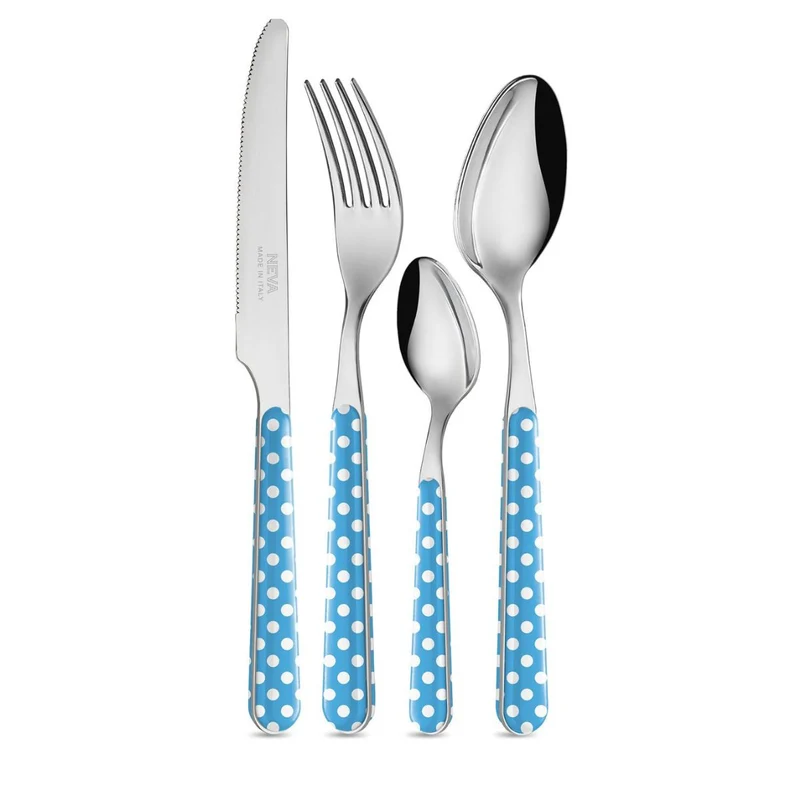 Set 24 pezzi - Pois Azzurro BD14053LC