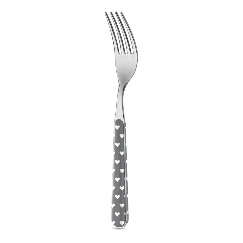 Forchetta Tavola - Cuoricini Grigio BD14060DG