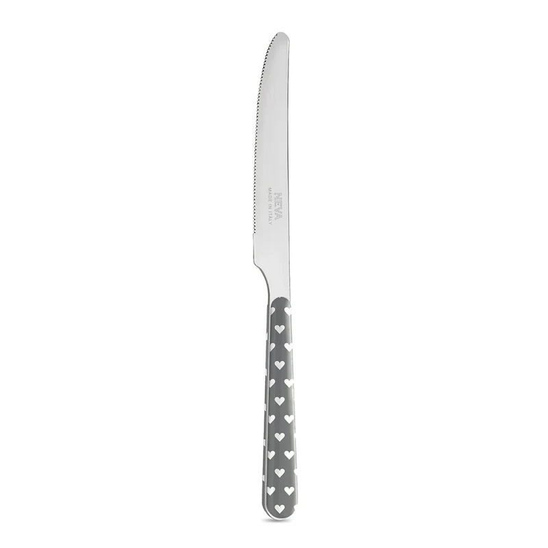 Coltello Tavola - Cuoricini Grigio BD14060DG