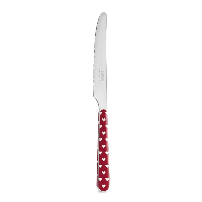 Coltello Tavola - Cuoricini Rosso BD14060R