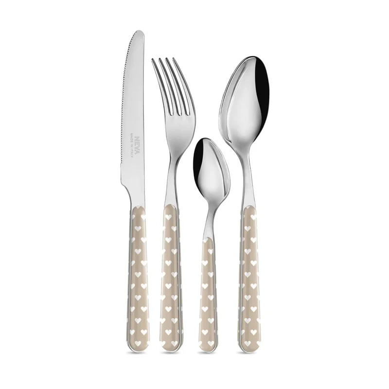 Set 24 pezzi - Cuoricini Tortora BD14060PTL