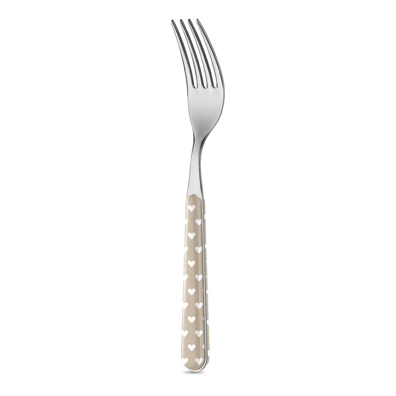 Forchetta Tavola - Cuoricini Tortora BD14060PTL