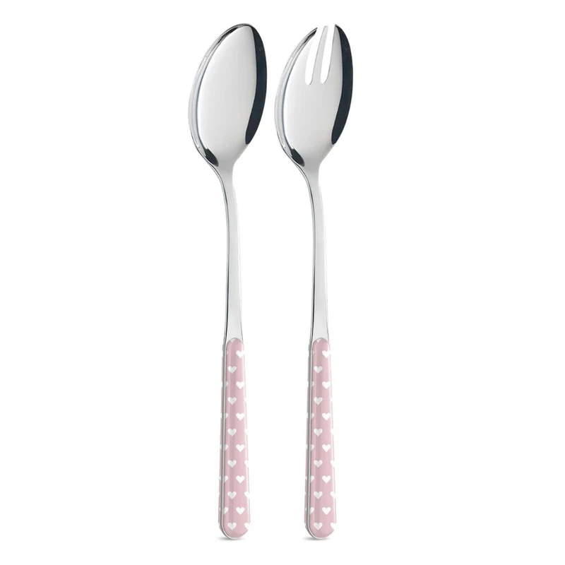 Coppia Insalata - Cuoricini Rosa BD14060PLM