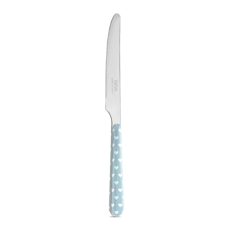 Coltello Tavola - Cuoricini Azzurro BD14060PLC
