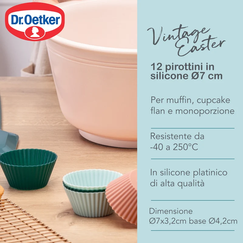 Pirottini in silicone, set 12 pezzi, Linea Vintage