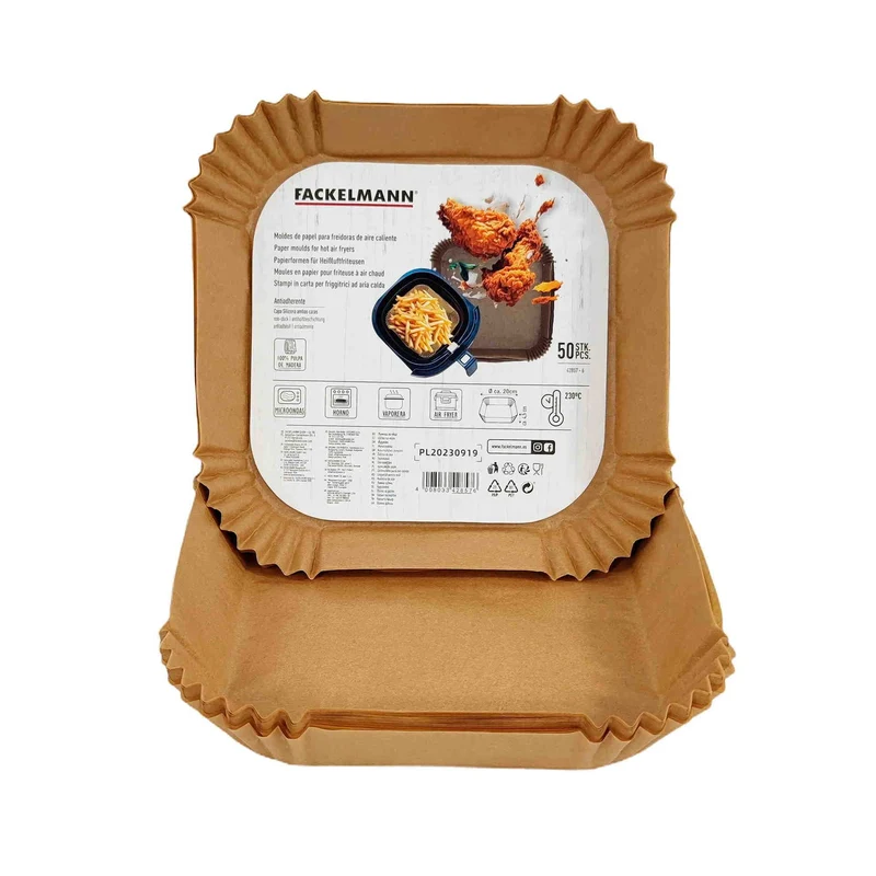 Stampo friggitrice quadrati, 20 cm, 50 pezzi