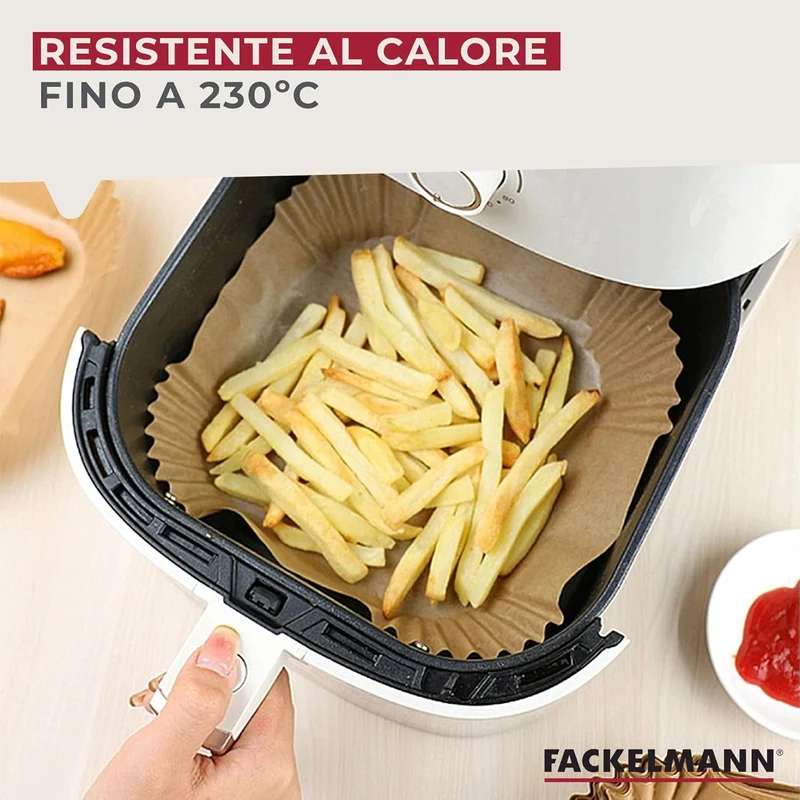 Stampo friggitrice quadrati, 20 cm, 50 pezzi