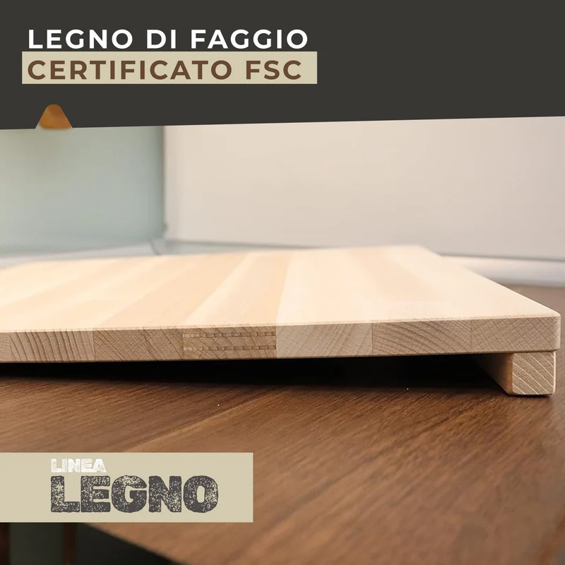 Tagliere spianatoia, in legno di faggio, 40x40 cm