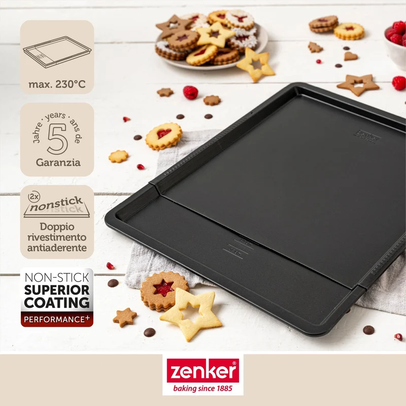 Teglia estensibile, 37-52 cm, Linea Perfect Black