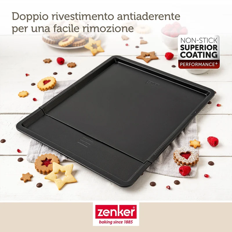 Teglia estensibile, 37-52 cm, Linea Perfect Black