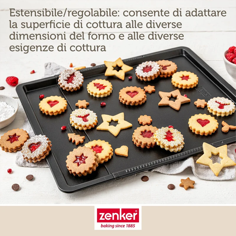 Teglia estensibile, 37-52 cm, Linea Perfect Black
