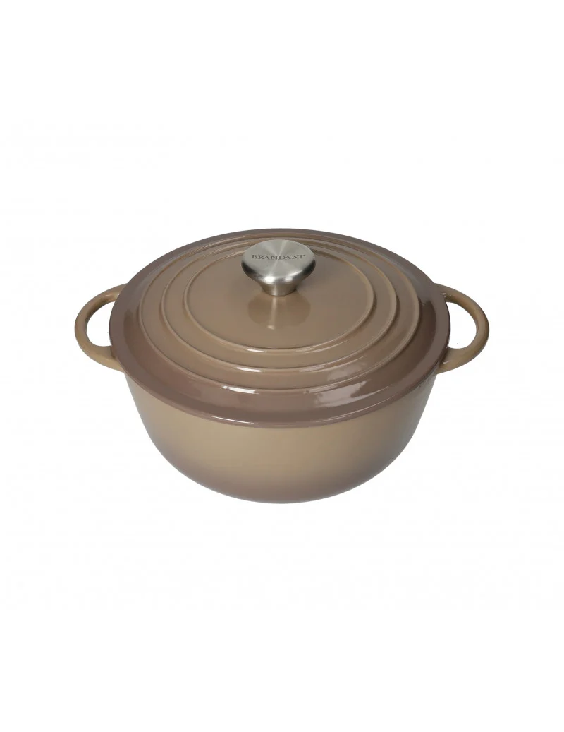 Brandani Casseruola Cocotte Tortora in Ghisa Smaltata 3 L