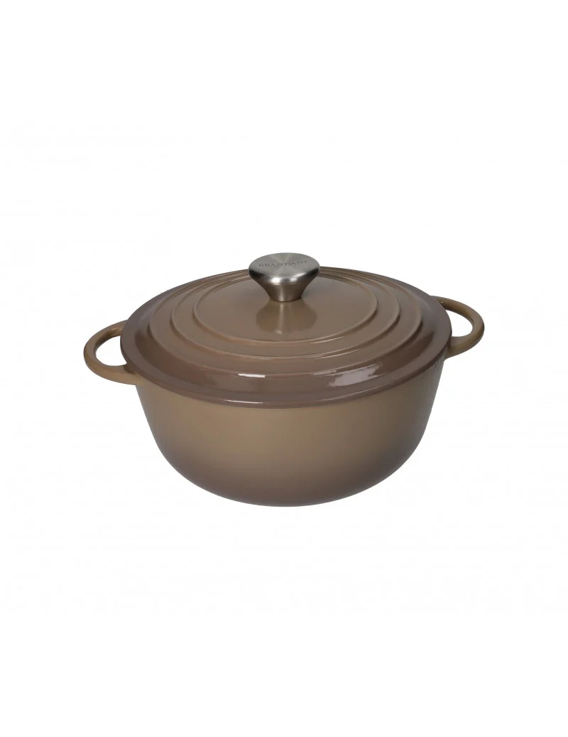 Brandani Casseruola Cocotte Tortora in Ghisa Smaltata 3 L