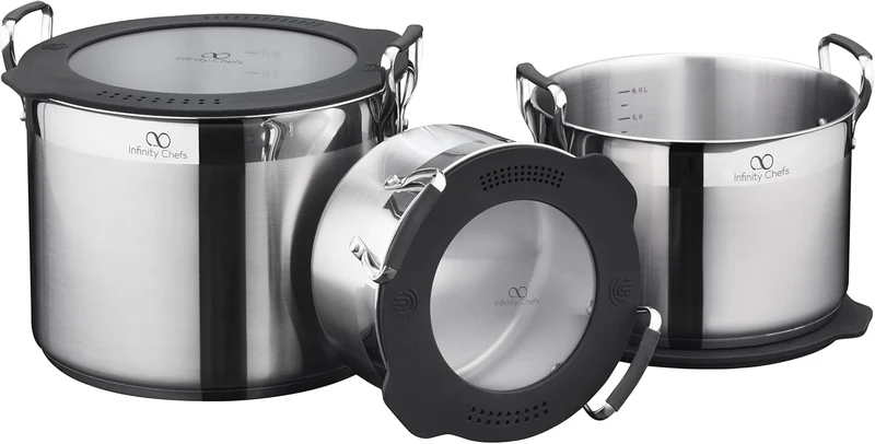 INFINITY CHEFS RATIO - BATTERIA DI PENTOLE SALVA SPAZIO
