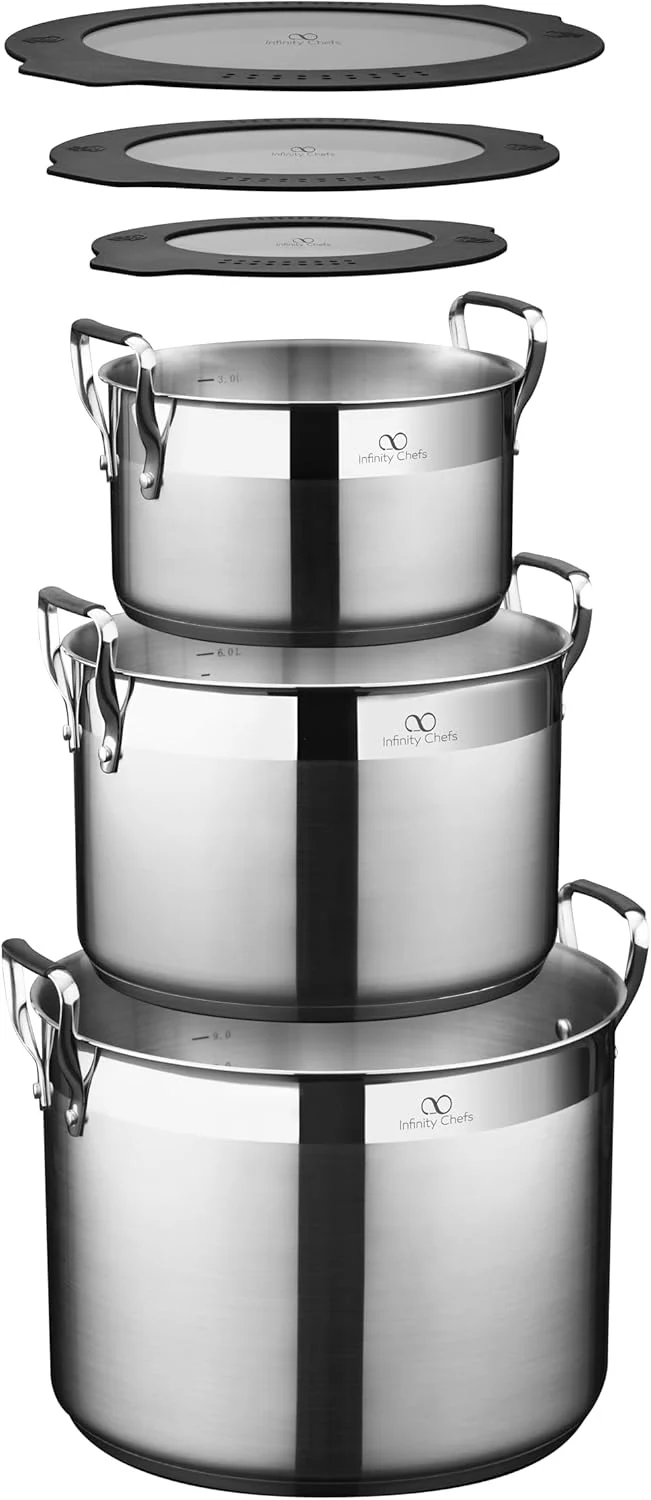 INFINITY CHEFS RATIO - BATTERIA DI PENTOLE SALVA SPAZIO