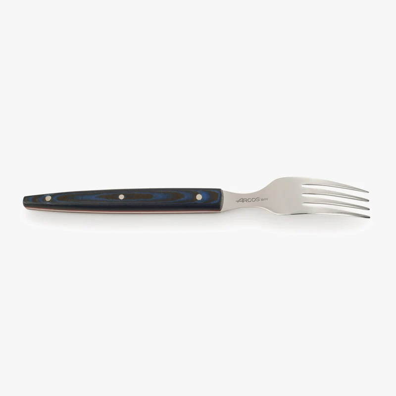 Tenedor chuletero The Origin micarta azul 220 mm