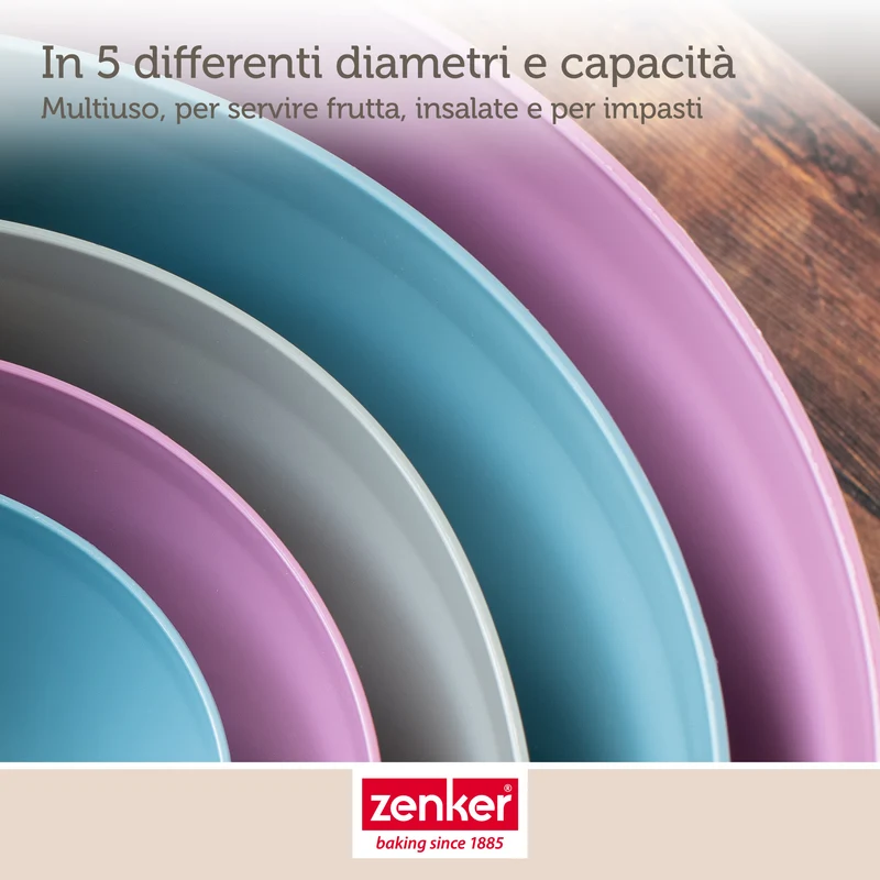 Set di 5 ciotole da cucina, lavabili in lavastoviglie, adatte al microonde