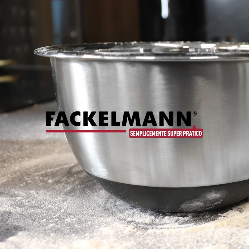Set di 2 Ciotole da cucina, acciaio inox, base antiscivolo, Ø18 cm e Ø26 cm