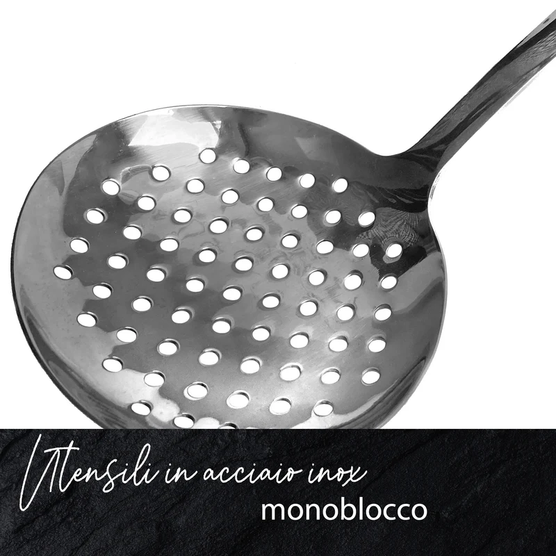 Set da 5 mestoli da cucina, in acciaio inox