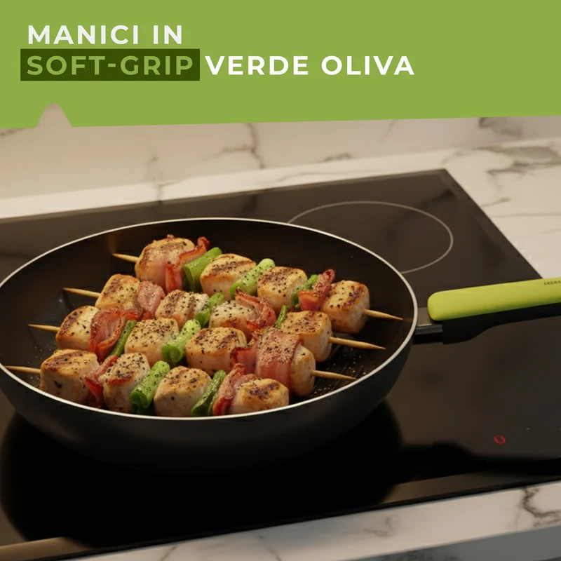 Padella in alluminio antiaderente, da 24, Linea Oliva