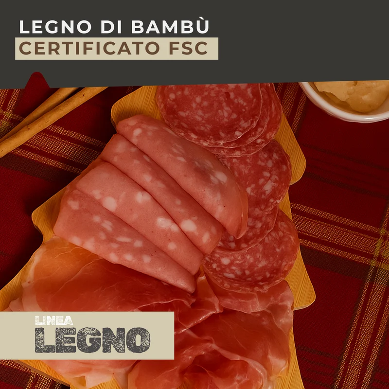 Tagliere a forma di Albero di Natale, in legno di bambù